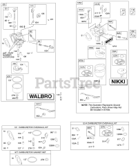 Briggs & Stratton 215907-0125-E1 - Briggs & Stratton Vertical Engine Carburetor, Kit - Carburetor Overhaul