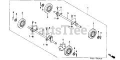 Honda EM5000SX K1 A/A (EA7) - Honda Generator, Made in Japan (SN: EA7-1100001 - EA7-1125948) EM/EB WHEEL (4-WHEELS)