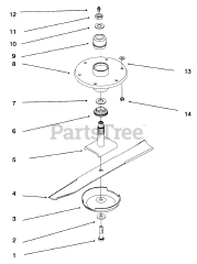 Toro 30162 - Toro 62" Side-Discharge Mower Deck (SN: 049002001 - 049999999) (1994) Spindle Assembly  Blade