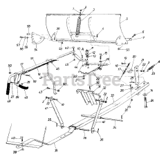 MTD 190-840-000 - MTD 48" Snow Blade Attachment (1993) Snow Blade Assembly