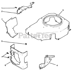Toro 72042 (264-6) - Toro Yard Tractor (SN: 069000001 - 069999999) (1996) Blower Housing Baffles