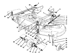 Toro 30152 - Toro 52" Side-Discharge Mower Deck (SN: 059000001 - 059999999) (1995) Carrier Frame Assembly