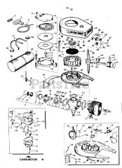 Lawn-Boy 3001 - Lawn-Boy Walk-Behind Mower (SN: 700000001 - 799999999) (1967) Model C-77 Engine Parts List