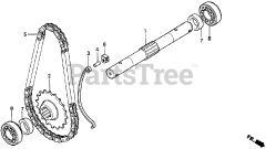 Honda FR500 A (FR500) - Honda Tiller, Made in Japan (SN: FR500-1000001 - FR500-9999999) WHEEL SHAFT