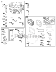 Briggs & Stratton 44T977-0033-B1 - Briggs & Stratton Vertical Engine Crankcase Cover/Sump Group