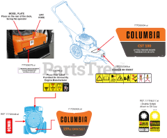 Columbia CST 100 (25A-262J897) - Columbia Walk-Behind Trimmer (2019)