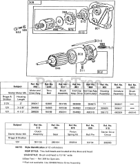 Briggs & Stratton 422437-0735-01 - Briggs & Stratton Horizontal Engine Electric Starter and Chart