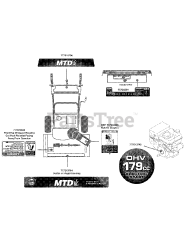 MTD 31AM62EE706 - MTD Snow Thrower (2009) Label Map 31AM62EE706