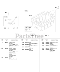 Briggs & Stratton 432447-0376-E2 - Briggs & Stratton Horizontal Engine Oil Pan, Oil Pump Screen
