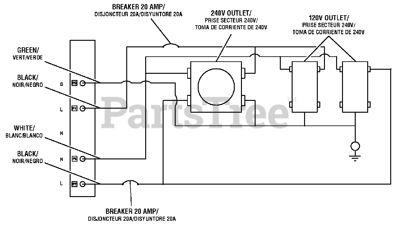 Homelite UT-905000 S - Homelite 5,000 Watt Generator Wiring Diagram