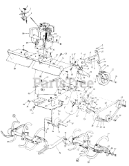 Cub Cadet 400 (196-400-100) - Cub Cadet 8hp Rear Tiller Attachment (1986) Parts