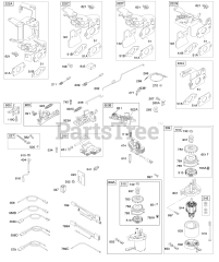 Briggs & Stratton 12Q502-0307-B1 - Briggs & Stratton Vertical Engine Controls, Electric Starter, Flywheel Brake, Governor Spring, Ignition