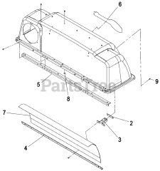 Exmark LZUV2B - Exmark Ultra Vac Twin Bagger for Lazer Z Mower (SN: 000850000 - 000919999) (2010) LZUV3B - Hood Assembly 103-0437