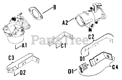 Kohler K161-28255 - Kohler K-Series Engine, Basic Version, 7hp, 5.2kW Carburetor 020300791