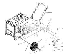 Generac GN11003E (0496-0) - Generac Portable Generator Wheel Kit