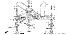 Honda CD3813 A (RAG) - Honda 38" Mower Deck, Made in Japan (SN: RAG-0000001 - RAG-9999999) BLADE SHAFT (CD3813)