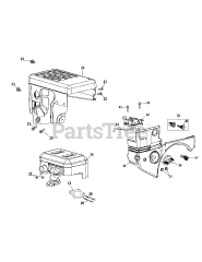 MTD 370-SUC - MTD Engine 370-SUC Muffler &amp; Air Housing