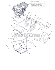 Ariens 920025 - Ariens Classic 24" Snow Blower, Ariens AX 208cc engine (SN: 018967 - 259999)