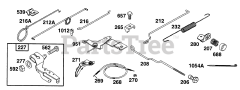Briggs & Stratton 290447-0375-01 - Briggs & Stratton Horizontal Engine Controls