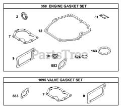 Briggs & Stratton 10C902-2002-E1 - Briggs & Stratton Vertical Engine Kits/Gasket Sets