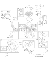 Briggs & Stratton 197417-0152-01 - Briggs & Stratton Horizontal Engine