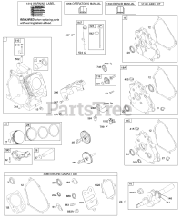 Briggs & Stratton 150112-0114-E1 - Briggs & Stratton Horizontal Engine Camshaft, Crankcase Cover, Crankshaft, Cylinder, Lubrication, Piston Group
