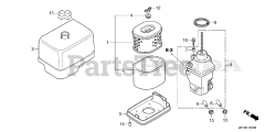 Honda GX340 UT2 QNR2/A (GCBET) - Honda Engine, Made in Thailand (SN: GCBET-2000001 - GCBET-2025452) AIR CLEANER (4)