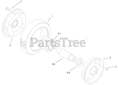 Toro 22172 - Toro Recycler Walk-Behind Mower (SN: 230000001 - 230999999) (2003) Rear Wheel And Tire Assembly No. 74-1720