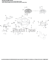 Kohler CV22-75501 - Kohler Command PRO Engine, Basic Version, 23hp, 17.2kW Blower Housing &amp; Baffles 6-24-156 CV18-750