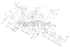 Toro 74198 (Z 153) - Toro 52" Z Master Zero-Turn Mower, Side-Discharge Deck (SN: 220000327 - 220999999) (2002) Parking Brake System Assembly