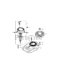 MTD 1P65N0 - MTD Engine 1P65N0 Flywheel &amp; Shroud
