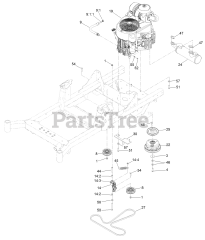 Exmark RAX691GKA524A3 - Exmark 52" Radius X-Series Zero-Turn Mower, Kawasaki FX691V (SN: 402082300 - 404314158) (2018) Engine Assembly