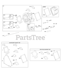 Briggs & Stratton 20C112-0100-E1 - Briggs & Stratton Horizontal Engine Cylinder Head, Gasket Set - Engine, Gasket Set - Valve, Valves