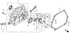 Honda GX270 QAE (GCAB) - Honda Engine, Made in Japan (SN: GCAB-1000001 - GCAB-1999999) QAE CRANKCASE COVER