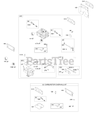 Briggs & Stratton 474177-0100-E1 - Briggs & Stratton Horizontal Engine Carburetor, Carburetor Overhaul Kit