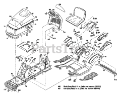 Troy-Bilt 13085 - Troy-Bilt Lawn Tractor, Hydro Drive (SN: 130850100101 & Above)