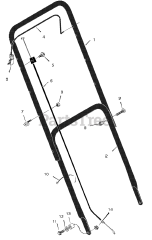 Murray 20103x34A - Murray 20" Walk-Behind Mower, Canada (1997) Handle Assembly