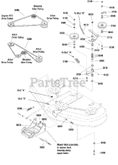 Snapper 1695414 - Snapper 44" Mower Deck 44" Mower Deck - Belt, Idler Arm &amp; Hitch