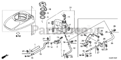 Honda HRR216 K6 VXAA (MZCG) - Honda 21" Walk-Behind Mower, Made in USA (SN: MZCG-8000001 - MZCG-8199999) FUEL TANK