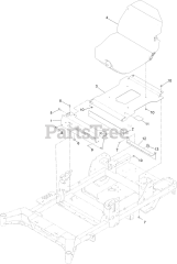 Toro 77285 (2000) - Toro 60" Z Master Zero-Turn Mower (SN: 418100000 - 999999999) Seat Mount Assembly