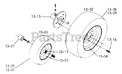Toro 1-0385 (C-160) - Toro Lawn Tractor (1974) Wheels And Tires