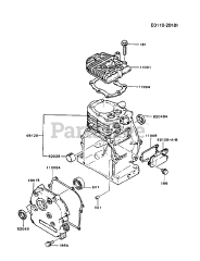 Kawasaki FA130D-AS21 - Kawasaki Engine CYLINDER/CRANKCASE