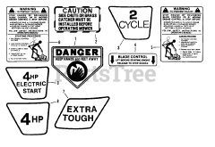 Snapper 21355D (83038) - Snapper 21" Walk-Behind Mower, 3.5hp Decals