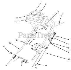 Toro 20908 BC - Toro 48cm Rear Bagging Walk-Behind Mower (SN: 049000001 - 049999999) (1994) Handle Assembly