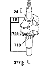 Briggs & Stratton 95902-0122-01 - Briggs & Stratton Vertical Engine Crankshaft