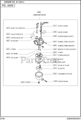 Subaru Robin EX400D00020 (EX40) - Subaru Robin Engine 640 Carburetor