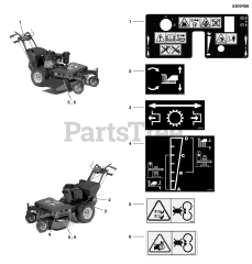 Ferris HydroCut (5900544) - Ferris HydroCut Series 32" Walk-Behind Mower, 15hp Kawasaki, Rear-Discharge Decals - Safety &amp; Instruction - CE Models
