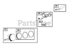 Briggs & Stratton 12B412-0100-E1 - Briggs & Stratton Horizontal Engine Piston Group