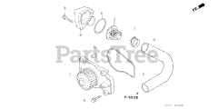 Honda H5518 NA2/D (TZAC) - Honda Multi-Purpose Tractor, Made in Japan (SN: TZAC-3500001 - TZAC-3599999) WATER PUMP