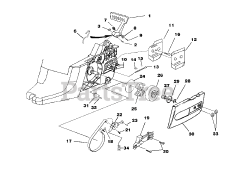 Homelite D 3350 B (UT-10767-A) - Homelite Chainsaw Clutch - Chain Brake - Drive Case Cover